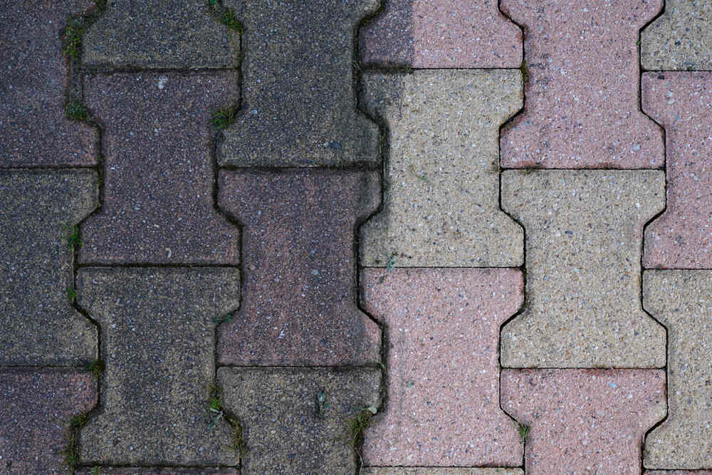 Interlock cleaning before and after image.