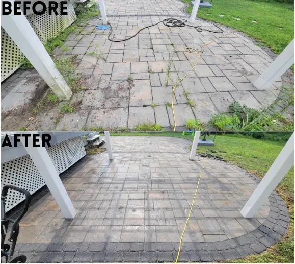 Image showing before and after comparison of interlock cleaning